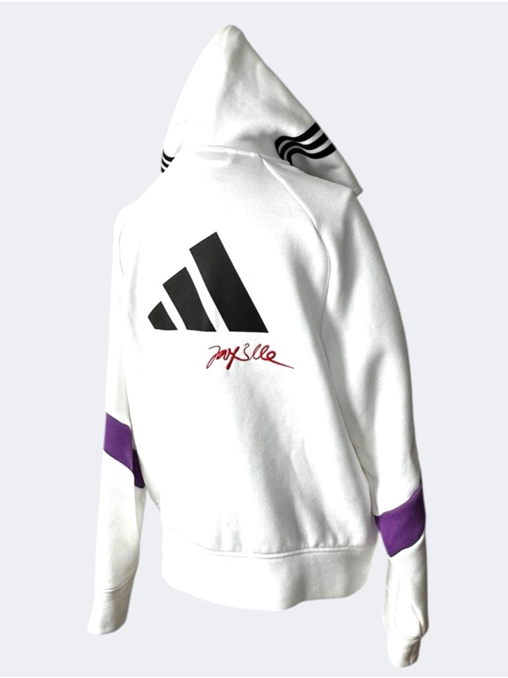 NWOT adidas x JAY3LLE Knit Golf Full Zip Hoodie White Purple Johan Lindeberg L - Picture 9 of 14